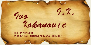 Ivo Kokanović vizit kartica